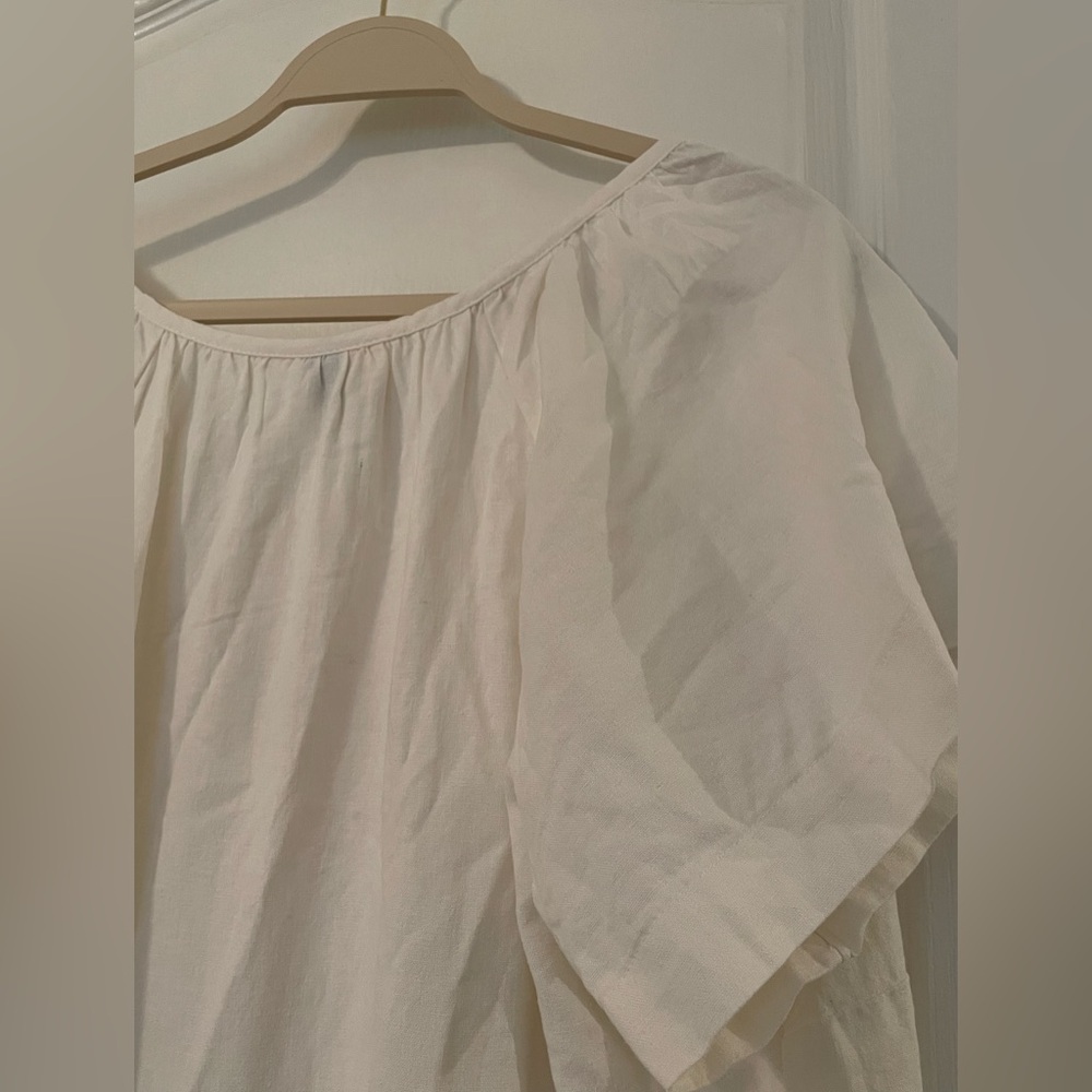 White Line Popover Dress - Picture 8 of 12